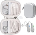 Case CaseSack Case for Hearing Aids compatible with EarCentic EasyCharge Rechargable Aids also for Otofonix Elite / Encore, Banglijian, Britzgo, My Tone, LIGINN, Blaids, Lexie, Tweak (Silver)