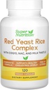 Super Nutrition Red Yeast Rice Complex dengan Organik Red Yeast Rice, N- Acetyl Cysteine, Koenzim Q10, dan Milk Thistle Extract, 120 Veggie Capsules