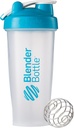 BlenderBottle Classic Loop Top Shake Bottle, 28- Ounce, Clear / Aqua
