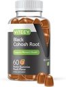 Vareey Black Cohosh Root Gummies - Menopause Relief for Hot Flashes and Night Sweats - Vegan, Gluten Free, Non- GMO - 60 Count