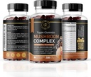 Mushroom Gummies 124; 10 Mushroom Supplemen 124; 2500mg 124; Turkey Tail, Chaga, Reishi, Cordyceps & Lions Mane Organic Mushroom Extracts, Nootropic Brain Booster (180 Cacah 3)