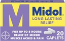 Midol Long Lasting Relief - 20 Caplets, Paket 6