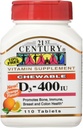 Abad ke-21 Vitamin D3, Orange, 10 mcg (400 IU), 110 Tablet