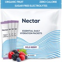 Paket Hidration Nektar - Paket Bubuk Elektrolytes - Tanpa Gula atau Kalori - Pound Buah Organik harian IV Hydrate Paket untuk Bantuan Dehidrasi dan Rehydration Rapid (Berry 18 Pack)