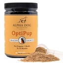 Optipep Nutrisi Alpha Dog -1 Puppy Multivitamin mengandung 31 Superfood termasuk Progories dan Pregres for Digetical Support, Skin & Imune Health, and Optimum Growth (60 Servings)