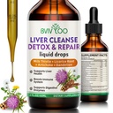 Liver Cleanse Detox & Repair Liquid Drops - 2000mg Milk Thistle, Dandelion Root, Artichoke, Silymarin Extract, & Turmeric Herbs - Vegan, Non-GMO - 2 Fl Oz (60ml) Botol