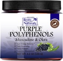 Suplemen Polyphenol Ungu dengan Ekstrak Grape Muscadine - Busur Dukungan Kesehatan Alami Gut dengan Ekstrak Okra, Antioksidant Campuran untuk Kesehatan Energi & Digetical (30 Pelayan)