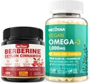 Suplemen Berberine 1500mg + Vegan Omega 3 Tambahan 1000mg