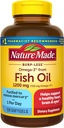 Nature Made Burp Kurang Omega 3 Fish Oil Suplemen, 1200mg, EPA DHA Omega 3 Tambahan sebagai Ethyl Esters, Minyak Ikan Softgels untuk Hati Sehat, Otak dan Mata Dukungan, Satu Per Hari, 120 Softgels
