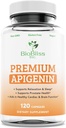 Tambahan Apigenin - 50mg 120 Caps, 4 Bulan Supply - Mampu Bioflavonoid & Antioksidant.