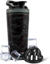 Ice Shaker Insulated Stainless Steel Shaker Bottle 124z, Black camo 12.4; Cold for 30 + Hours 14; Insulated Cup with Twist- on Agator 124; Odor- Free Bottle for Protin Shakes, Water, Smoothies, Cocktails