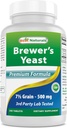 Sastra terbaik, Brewer Yeast, 7- 1 / 2 Grains dengan Vitamin B1, Vitamin B2, 1000 mg 240 Tablet (240 Cacah (Paket 1)