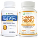 Semua-Natural Gut dan Ginjal Suplemen Kesehatan 124; Ginger, Extract Artichoke Leaf, Root Licorice Degliserized & Patented Zinc Carnosine 124; Stone Crusher Chanca Piedra, Hydrangea & Dandelion Root