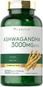 Carlyle Ashwagandha Tambahan untuk Perempuan dan Pria: 124; 3000mg 124; 300 Capsules 12.4; Herb Root Extract dengan Hitam Pepper 124; Non-GMO dan Gluten Bebas
