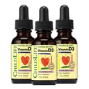 CHILDLIFE ESSENTIALS Vitamin D3 Drops for Children, Children, & Toddlers - Liquid Vitamin D Drops, 500 IU per Drop, Imune & Bone Health Support, Natural Berry - 1 Fl Oz (Paket 3)