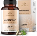 HERBAMA Motherwort Capsules - Suplemen Menopause Alam * bagi Perempuan - 1.200 mg nachwort Herb per Serving for Women 's Mood & Calm Dupport - Vegan, Non-GMO - F00- Hari Supply