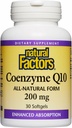 Faktor Natural Coenzim Q10 - Antiokidant Dukungan Suplemen Produksi Energi Sel - Lebih baik Absorpsi Membantu Jantung Sehat - 200 mg, 30 Softgels (30 Servis)