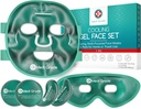 Medi Grade Cooling Ice Face Mask and Cooling Eye Mask for Puffy Eyes & Migraine Relief