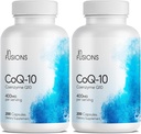 Induksi Kekuatan Ekstra KoQ10 400 Capsules Tinggi Gluten Bebas GMO 2 Pack