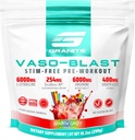 Suplemen Granite Vaso Blast, Rainbow Candy Flavor, Stimulant- Free Pre Workout for Men & Women with Grapeseed Extract, Arginine Nitrite, & VasoDrive-AP for Max Pompa (20 Servings)