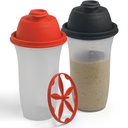SIGNORA WARE Shake Bottle 17- Ounce Plastic Protein Shake Bottle for Meal Replacement Shakes & Smoothies, Beverages, Mixing Salad Dressing & Sauces, Margarita, & More Gibder14; 2 Pack