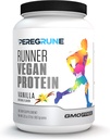 Protein Runner (Vanilla) - Plant-Based Protein Powder untuk Minuman & Shakes - 21g Protein dengan 9 Estical Amino Acids - Post-Menjalankan Workout - GMP Disertifikasi Pengamanan Berjalan - 30