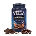 Vega Sport Vegan Powder + Recovery - 30g Plant Based Protein per Serving, Mocha, 19 Servings, 5g BCAAs, Progories, NSF Certifikasi, Untuk Shakes & Smoothies, 1.8lbs (Packaging May Vary)