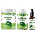 PURA VIDA MORINGA Powder 8 oz Capsules (120 Count) dan Organik Moringa Oil (2lF oz)