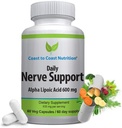 Dukungan Nerve - Advanced Nerve Relief with Alpha Lipoic Acid 650 mg - Nerve Vitamin for Ease of Hands, Legs, and Foot Aches - 60 Capsules / 30 Day Supply