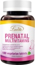 Lovita Prenatal Multivitamin - Dukungan Nuklir Comprehensive untuk Sebelumnya, During, dan Post- Pregnancy - 180 tablet Vegetarian