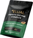 LUAL Papaya Enzyme Complex - Tablets Dapat Disable dengan Papain, Bromelain & Digetical Enzymes - Mendukung Penyimpangan & NUtrient Absorpsi - Alami Papiya Flavor - 180 Cacah