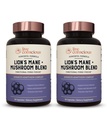 Live Conscious Lions Mane Mushroom Supplement Kapsul Otak Untuk Dukungan Otak w / Lion 's Mane, Cordyceps, Reishi, dan Turkey Tail Mushroom
