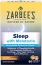 Zarbee 's Melonatin 5mg, L- Theanine + GABA Sleep Supplement to Protrement Peadeous Sleep, Natural Orange Flavor, Chelable Tablet for Age 12 Up, 60 Count