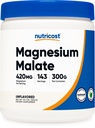 Nutricost Magnesium Malate Powder (300g) - 420mg Magnesium Per Serving - Non-GMO, Gluten Free