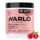 Harlo - Raspberry Salt Electrolite Drink Mix with Bovine Collagen & Creatine-Creatine Monohydrate pounder - Energy Der Powder - Pra Workounder - Sugar Free Energy Drink - Post Workouring