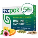 EZC Pak 5- Day Tapered Immune Support Booster - Vitamin Ammune Suplemen, Echinacea, Zinc Vitamin C, Vitamin for Imune System Dupport, Imune Boosters for Dewaty - Imune Due Dulty Vitamin