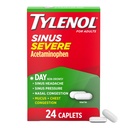 Tylenol Sinus PAST Daytime Cold & Flu Relief Medictory Caplets, Non- Drowsy Pain Reducer Reducer Expectorant & Decongestant, Acetaminopenhen, Guaifenesin & Phenylephrine HCI, 24 ct