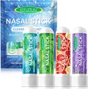 4PCS Nasal Stick, Nasal Inhaler Stick, Inhaler Nasal Stick for Sinus Relief & Vertigo Relief, Aromatherapy Inhaler Malang Dibuat dengan Essile Oils + Menthol (Mint, Wintermint, Tropical, Lavender)