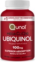 Quhol Ubiquinol CoQ10 100mg Softgels, Mega Ubiquinol 100mg - Superior Absorpsi - Formasi Aktif Koenzim Q10 untuk Tekanan Hati & Kesehatan Tekanan Darah - Tingkat Darah 2 Bulan