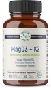 Magnesium Malate + Vegan D3 + Stabilized Vitamin K2, Suplemen Dukungan Lengkap untuk Energi Sel, Kardiovaskular, Imune dan Kesehatan Metabolik & Kekuatan Tulang, 90 Veggie Caps