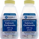 Kalsium 500 mg Generik untuk Tums Diurutkan Fruit Yang Dicorat Disable Tablet Berminyak Reguler Antax untuk Intrusi Acid, Heartburn, Sour Tomach 150 Kowable Table per Paket Botol 2