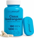 LongLifeNutri Cesphs Quadrangularis 1200mg - 180 Vegetarian Capsules, Stem Extract for Joint Comfort, Bone Power & Active Mobility, High Potency Formula, 3- Month Suppply, GMP Sertifikasi, Dibuat di USA