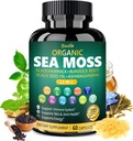 Bualle Organic Sea Moss Capsules with Black Seed Oil, Ashwagandha, Bladderwrack, Ginger & Burdock Root - Herbal Complex for Daily Wellness - 60 Capsules (1 Pack)