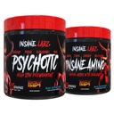Labz Hellboy Bundle, Psychotic Hellboy Pre Workout dan Insane Amino BCAA, Increase Muscle Mass, Power, Focus and Recovery Time, Blue Raspberry