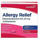 Pemimpin Antihistamin Allergy Relief Diphenhydramine HCI, 25mg Mini Tablet, 24 Count