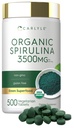 Carlyle Organic Spirulina Tablet 3500mg 124; 500 Count 124; Non-GMO & Gluten Free Suplemen