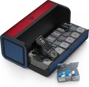 Pill Organizer 2 kali sehari, Am Pm Dua kali Kasus Pil KB, Dilepas Kotak Pill Besar 7 Hari, Kontainer Pil KB Weekly untuk Tambahan Obat Vitamin (Merah dan Biru)