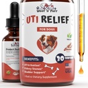 UTI Anjing Alami Treatment - Dog UTI - Dog Urinary Trakte Treatment - UTI Dog Treatment - Dog UTI Suplemen - Dog UTI Cranberry Supplemen Dog - 1 fl oz - Bacon Flavor
