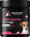 Gigitan sehat 12 dalam 1 Multivitamin untuk Anjing - Skin dan Coat Suplemen, Imune Dukungan, Pet Vitamin, Kalsium untuk Anjing Dibuat di AS - 120 Count