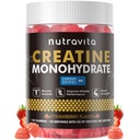 Nutravita NSF Cerdened Creatine Gummy - Creatine Monohydrate Gummies for Men & Women -5g of Creatine Monohydrate per Serving - Sugar Free, Vegan, Strawberry Flavor, 120 Count
